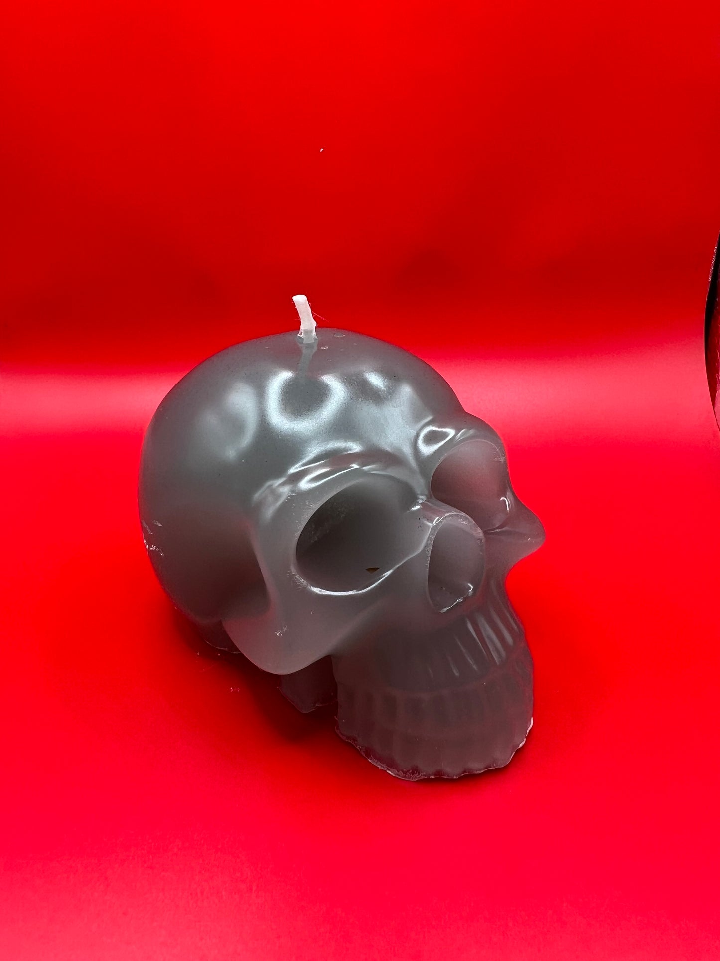 Solid Colored Beeswax Skull candle