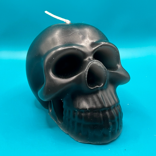 Black Skull Candle