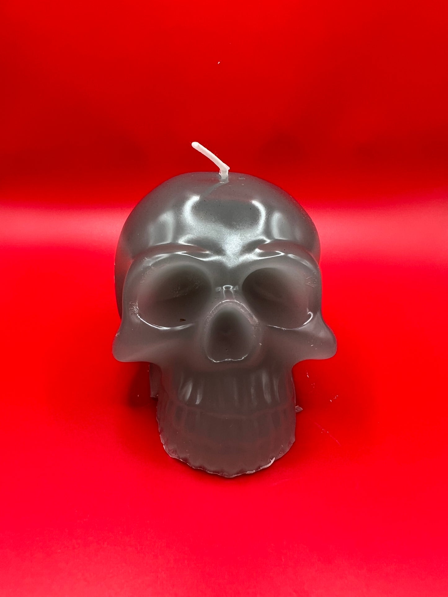 Solid Colored Beeswax Skull candle